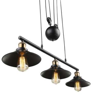 Подвесная люстра Lenius 15053-3 (металл, цвет черный)