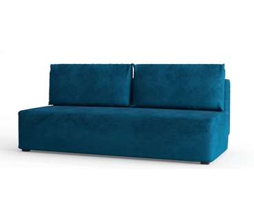 Диван-кровать из велюра Daimond синего цвета