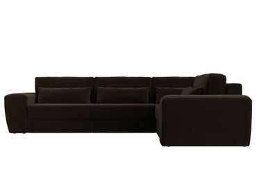 Угловой диван-кровать Лига 008 Long коричневого цвета правый угол