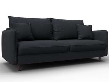 Диван-кровать Лига-064 темно-серого цвета (замша)