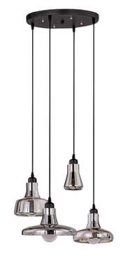 Подвесная люстра Boretto smoke glass round с плафонами из стекла