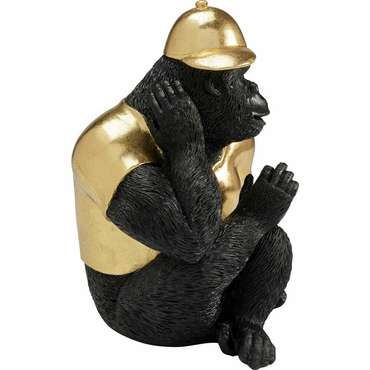 Фигура декоративная Gorilla черно-золотого цвета