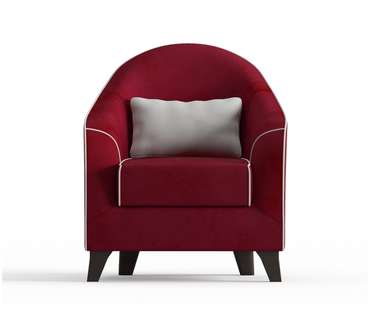Кресло Бемоль в обивке из велюра бордового цвета