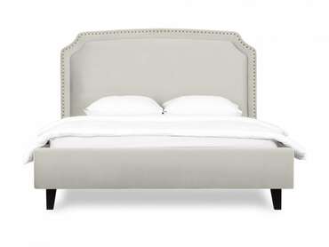 Кровать Ruan 160х200 светло-серого цвета 