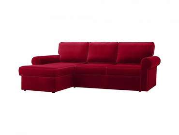 Угловой диван-кровать Murom бордового цвета
