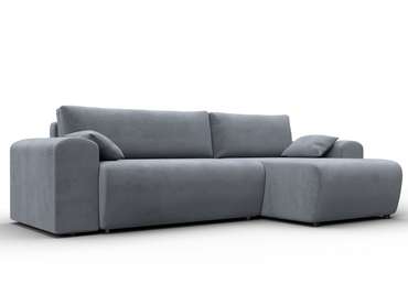 Угловой диван-кровать Лига-099 серого цвета