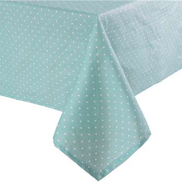 Скатерть 145х180 'Радушная хозяйка (Традиция)', рогожка, 100 % хлопок, 'Горошек мята'
