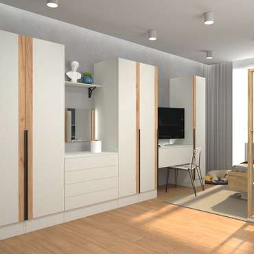 Зеркало настенное Отражение З90.2 цвета Дуб Крафт Золотой