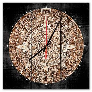 Настенные часы Календарь Майя 30х30 бежевого цвета