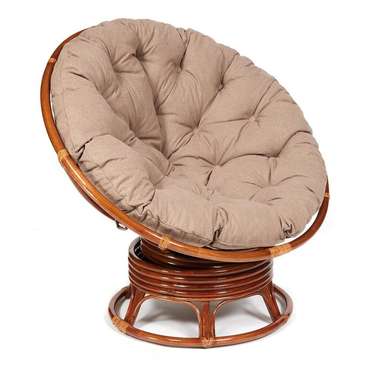 Кресло-качалка Papasan Pecan коричневого цвета