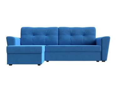 Угловой диван-кровать Амстердам лайт голубого цвета левый угол