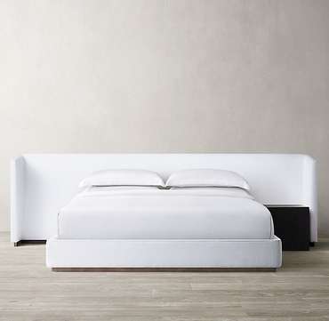 Кровать Shelter 180х200 белого цвета