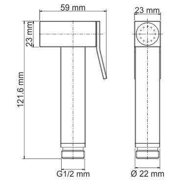 Гигиеническая лейка WasserKRAFT A138 светлая бронза