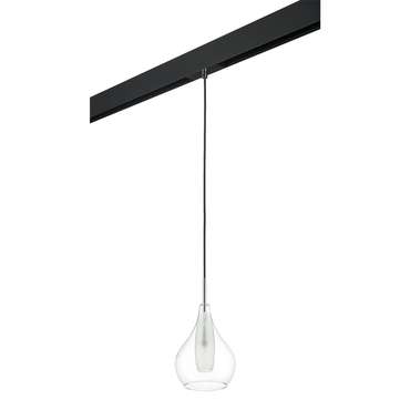 Светильник д/1-фазн трека PENTOLA 1х25W G9 ХРОМ/ПРОЗРАЧНЫЙ/ЧЕРНЫЙ (803031+595007)