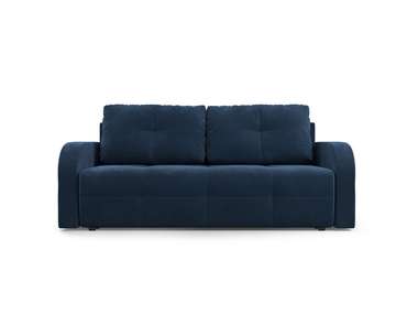 Прямой диван-кровать Марсель 3 темно-синего цвета