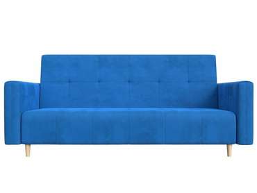Прямой диван-кровать Вест голубого цвета