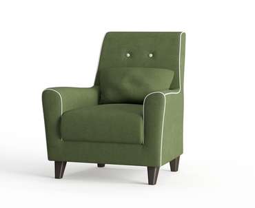 Кресло Мерлин в обивке из велюра темно-зеленого цвета