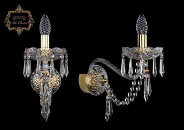 Хрустальное бра Art Classic 45231 10.23.1.200.XL.Gd.Dr подсвечник с подвесками
