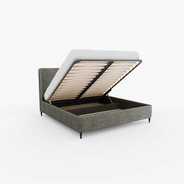 Кровать Perfecto 180х200 светло-серого цвета с подъемным механизмом