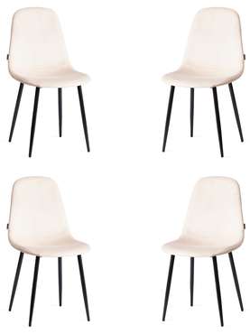 Комплект из четырех стульев Breeze бежевого цвета