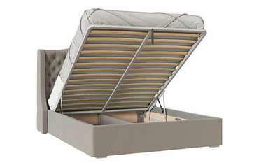 Кровать с подъемным механизмом Орнелла 160х200 серо-бежевого цвета