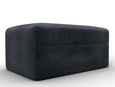 Пуф Лига-060 в обивке из велюра темно-серого цвета