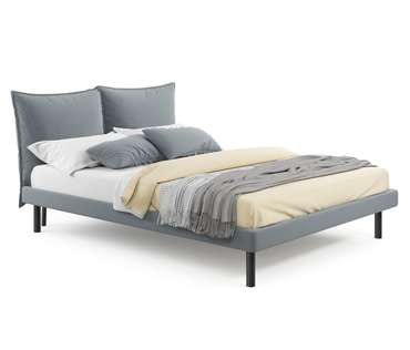 Кровать Fly 160х200 серого цвета с матрасом