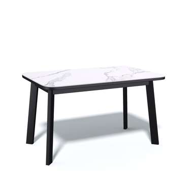 Раздвижной обеденный стол AA120 бело-черного цвета