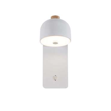 Бра Mauris коричневый, белый металл, акрил, дерево LED*5W, 400LM, 3000K, included, switch