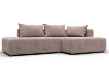 Угловой диван-кровать Лига-103 темно-бежевого цвета правый