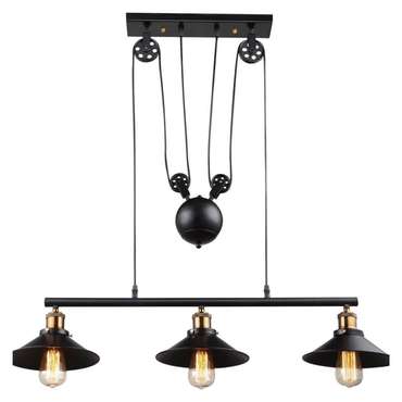 Подвесная люстра Lenius 15053-3 (металл, цвет черный)