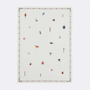 Ковер детский Nalya 120x170 белого цвета