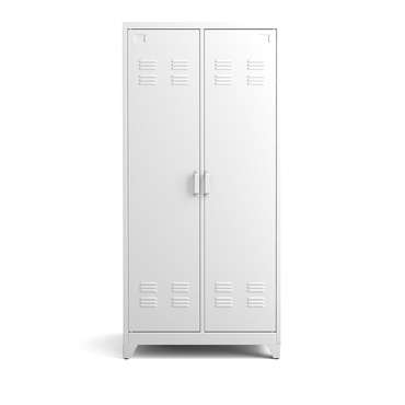 Шкаф с дверками из металла Hiba белого цвета