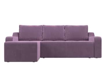 Угловой диван-кровать Элида сиреневого цвета левый угол