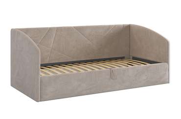 Кровать Квест 90х200 бежево-коричневого цвета с подъемным механизмом