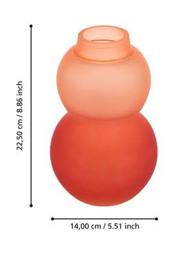 Ваза настольная Bevato красно-розового цвета