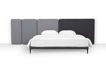Кровать Licata 160х200 композиция 4 серого цвета