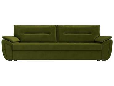 Прямой диван-кровать Нэстор Лайт зеленого цвета