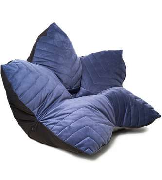 Кресло мешок Релакс Maserrati 21 XL черно-синего цвета