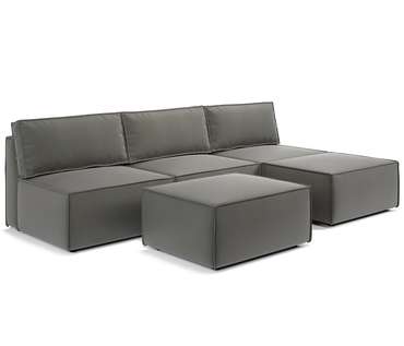 Диван модульный Шарм 25 Лонг серого цвета