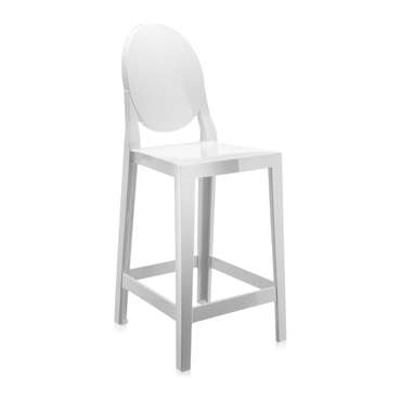 Полубарный стул One More белого цвета
