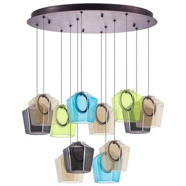 Люстра CARAMELLO LED 12х6W 1400LM КОФЕЙНЫЙ/МУЛЬТИКОЛОР 3000K