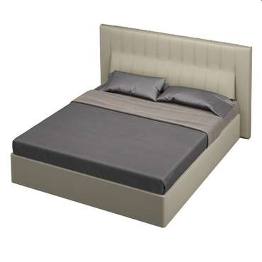 Кровать Vigo 160х200 серо-бежевого цвета с подъемным механизмом