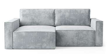 Угловой диван-кровать Софт серого цвета левый