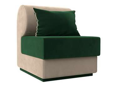 Кресло Кипр бежево-зеленого цвета