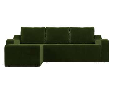 Угловой диван-кровать Элида зеленого цвета левый угол