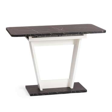 Раздвижной обеденный стол Fox бело-черного цвета