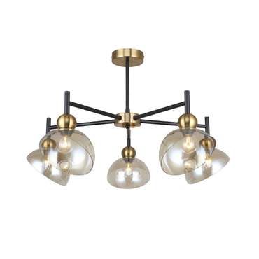 Потолочная люстра на штанге Escada Liberty 2109/5P E14*40W Black/Brass