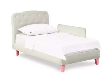 Кровать Candy 80х160 белого цвета с розовыми ножками