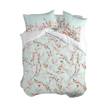 Пододеяльник Chinoiserie 155x220 голубого цвета